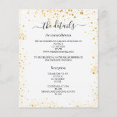 Witgoud sparkles bruiloft programma details QR (Voorkant)