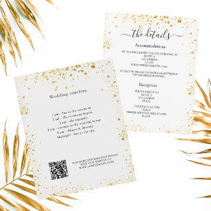 Witgoud sparkles bruiloft programma details QR Flyer