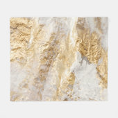 Witgouden borstel geschilderde textuur. fleece deken (Voorkant (Horizontaal))