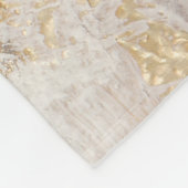 Witgouden borstel geschilderde textuur. fleece deken (Hoek)