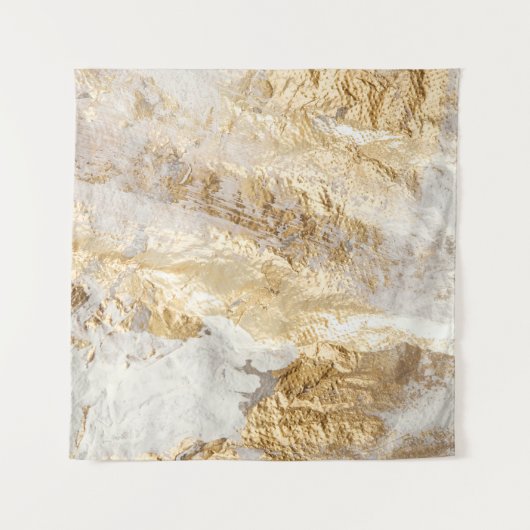 Witgouden borstel geschilderde textuur. wandkleed (Voorkant (horizontaal))