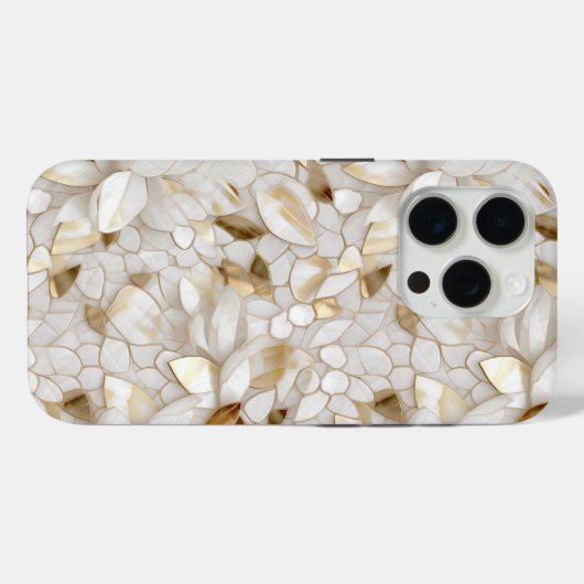 Witgouden lotusbloemen Case-Mate iPhone case (Achterkant (horizontaal))