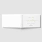 Witgouden script bruiloft gastenboek (Volledig)