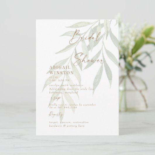 Witgouden Tekst Groen Modern Vrijgezellenfeest Kaart (Staand voorkant)