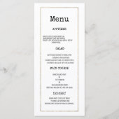 Witgouden typemachine lettertype rustieke bruiloft programma (Voorkant)