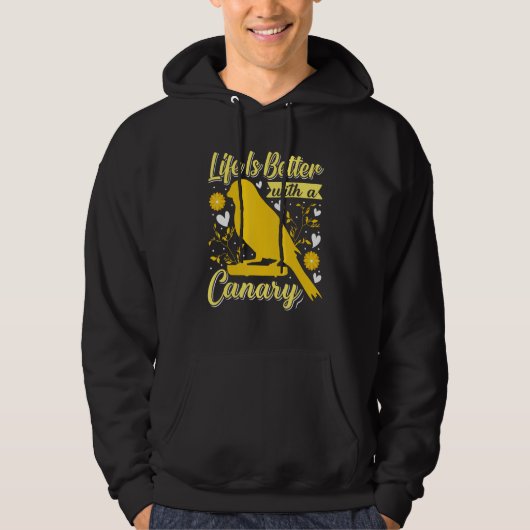 with a Canary Bird Canaries  Bird Hoodie (Voorkant)