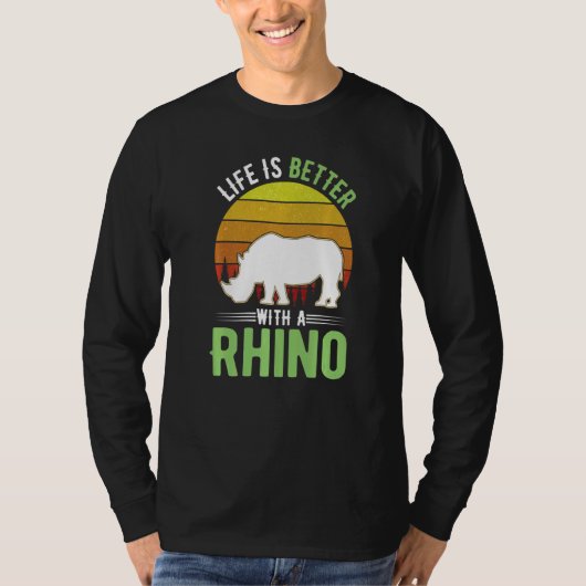 with a Rhino T-shirt (Voorkant)