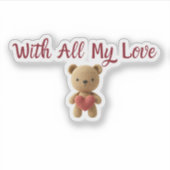 With All My Love Sticker | Cute Gift Packaging Lab (Devant)
