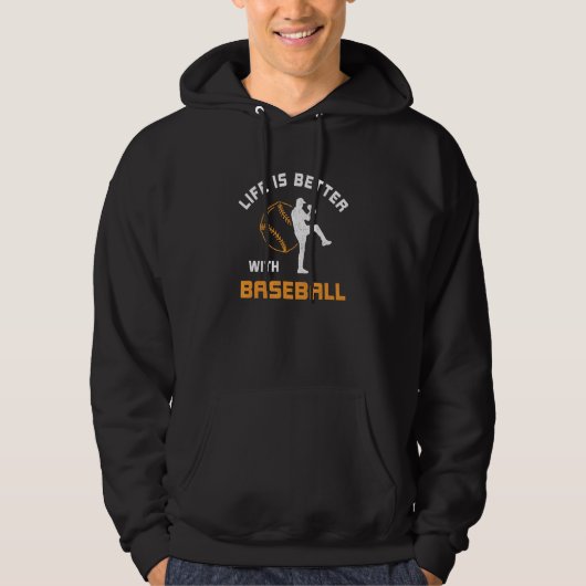 with Baseball Saying for next Game Day Hoodie (Voorkant)
