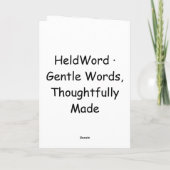 With Care, Always – Minimalist Support Card Templa Kaart (Achterkant)