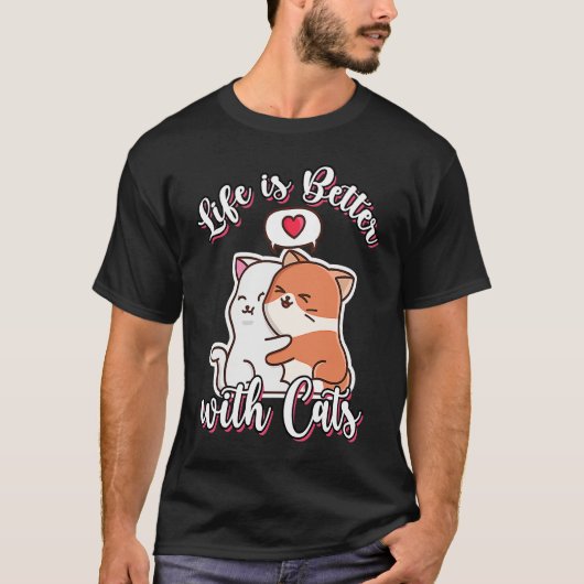With Cats   Valentine's Day Cute T-shirt (Voorkant)