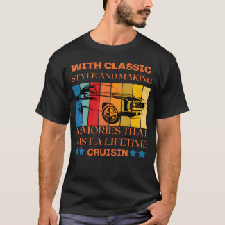 with classic car retro t-shirt