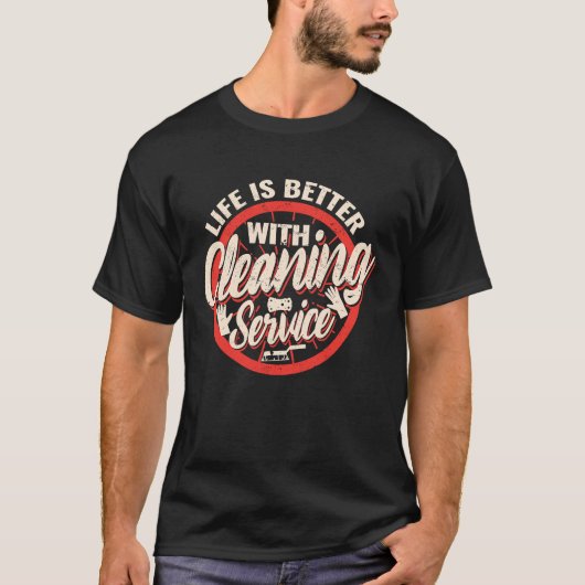 with Cleaning Service  Cleaning Crew T-shirt (Voorkant)