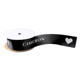 With Deepest Sympathy Black Ribbon with Name Lint