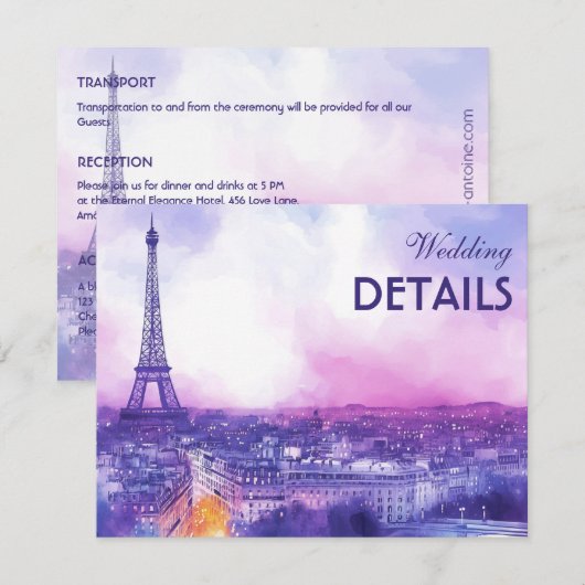 With DETAILS Amour Éternel à la Parisienne Informatiekaartje (Voorkant / Achterkant)