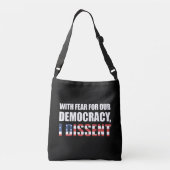 With Fear For Our Democracy Crossbody Tas (Achterkant)
