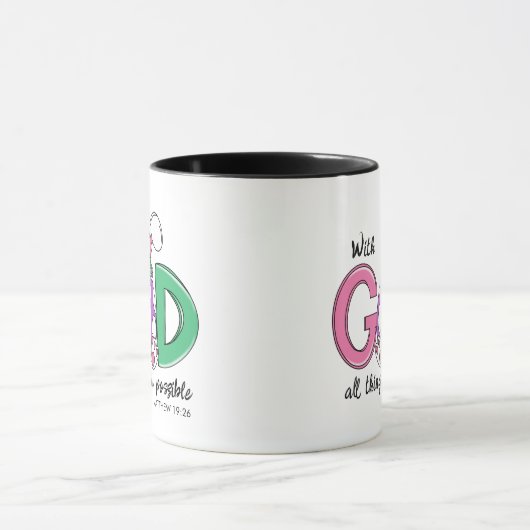 With God All Things Are Possible Easter Coffee Mug (Centre)