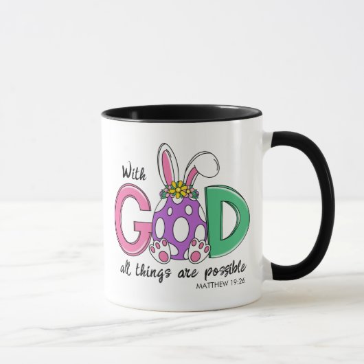 With God All Things Are Possible Easter Coffee Mug Mok (Rechts)