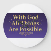 With God All Things Are Possible – Inspirational Grote Klok (Voorkant)
