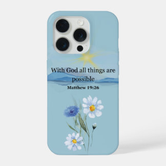 With God All Things Are Possible – Matthew 19:26 C iPhone 15 Pro Hoesje