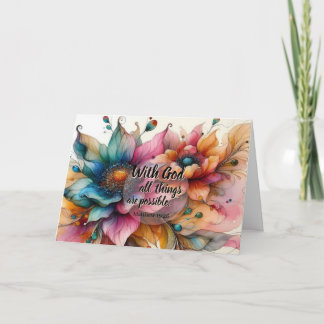 With God All Things Are Possible Scripture Card Kaart
