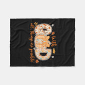 With God All Things Are Ssible Fall Pumpkin Patter Fleece Deken (Voorkant (Horizontaal))