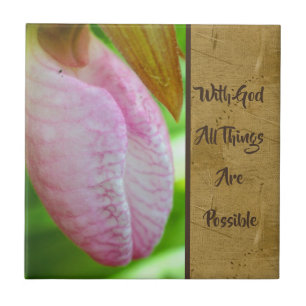With God All Things Possible Inspirational Tegeltje