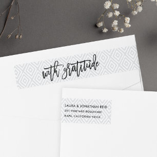 With Gratitude Wedding Thank You Return Address