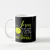 With Jesus In Her Heart And A Softball She Is Unst Koffiemok (Links)