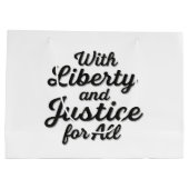 With Liberty and Justice for All Protest Freedom Groot Cadeauzakje (Achterkant)