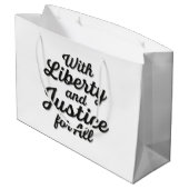 With Liberty and Justice for All Protest Freedom Groot Cadeauzakje (Achterkant Gekanteld)