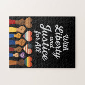 With Liberty and Justice for All Protest Freedom Legpuzzel (Horizontaal)