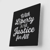 With Liberty and Justice for All Protest Freedom Vierkante Klok (Hoek)