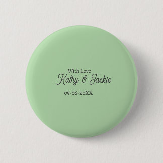 With love add couple name wedding simple minimal  ronde button 5,7 cm