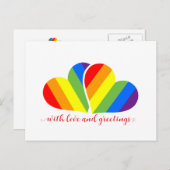 with love and rainbow hearts  briefkaart (Voorkant / Achterkant)