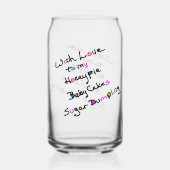 With Love Glass Blikvorm Glas (Achterkant)