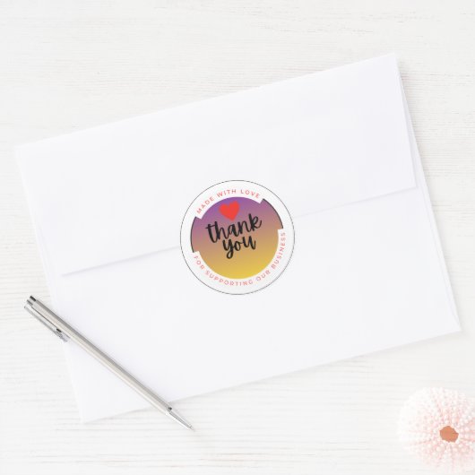 With Love Heart Sticker – Minimal Cute Love  (Enveloppe)