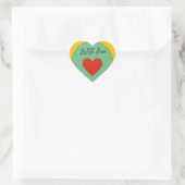 With Love Heart Sticker – Minimal Cute Love  (Sac)