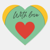 With Love Heart Sticker – Minimal Cute Love  (Devant)
