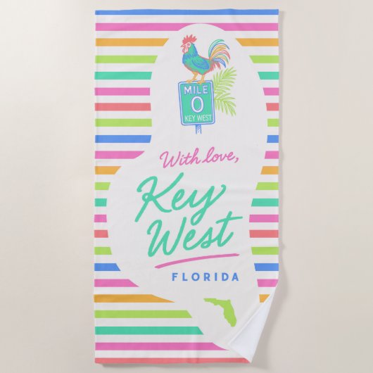With Love Key West Towel Strandlaken (Voorkant)
