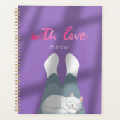 "With Love, Meow" Cozy Cat Notebook Planner (Voorkant)