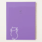 "With Love, Meow" Cozy Cat Notebook Planner (Achterkant)