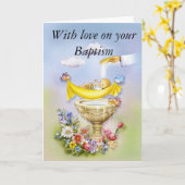 With love on your Baptism Kaart (Gele Bloem)