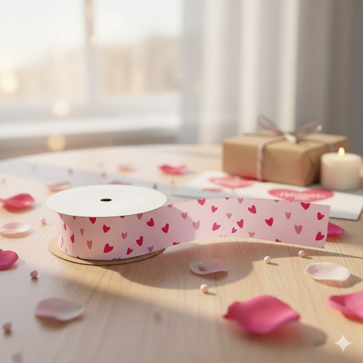 With Love Pink Heart Romantic Gift Wrapping Decora Lint