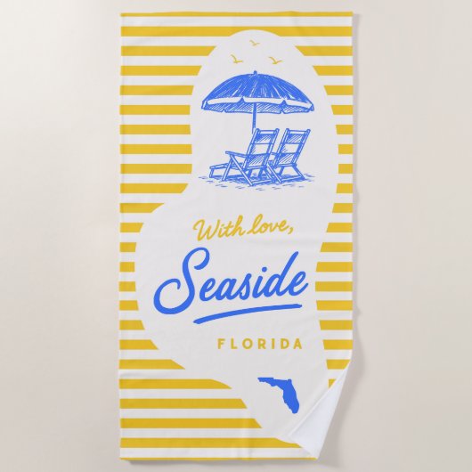 With Love Seaside Beach Towel Strandlaken (Voorkant)