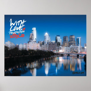'With Love' Skyline Poster, 18 x 24' Poster