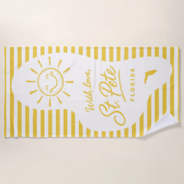 With Love St Pete Beach Towel Strandlaken