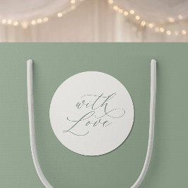 With Love Wedding Favor Stickers