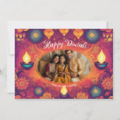 With Photo & custom text Lotus Light card Kaart (Voorkant)