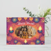 With Photo & custom text Lotus Light card Kaart (Staand voorkant)